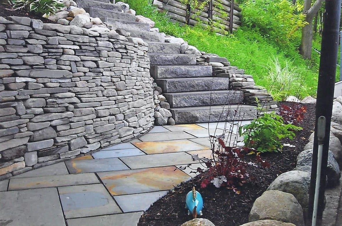 Stone Stairs and Retaining Wall