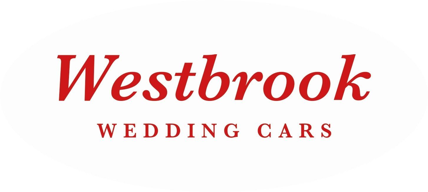 Westbrook Wedding Cars logo in red text on a white background.