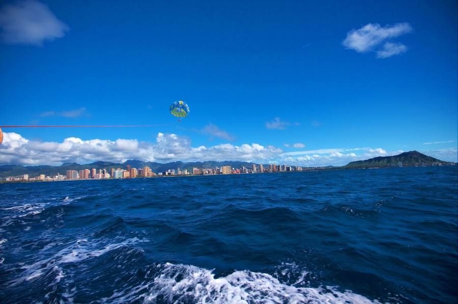 Parasailing off Waikīkī