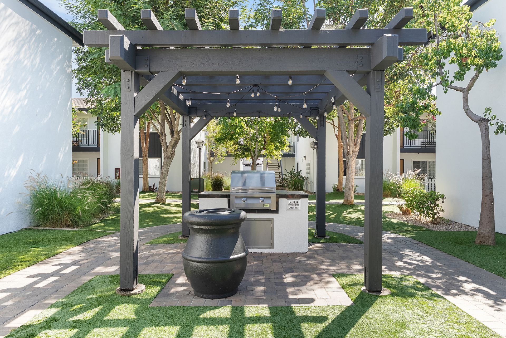 covered BBQ grill