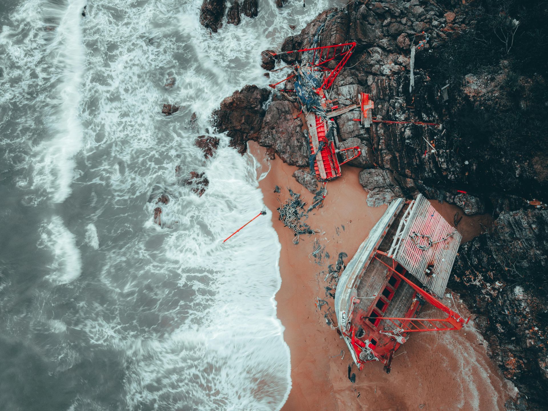 Boat Wreck on shore 