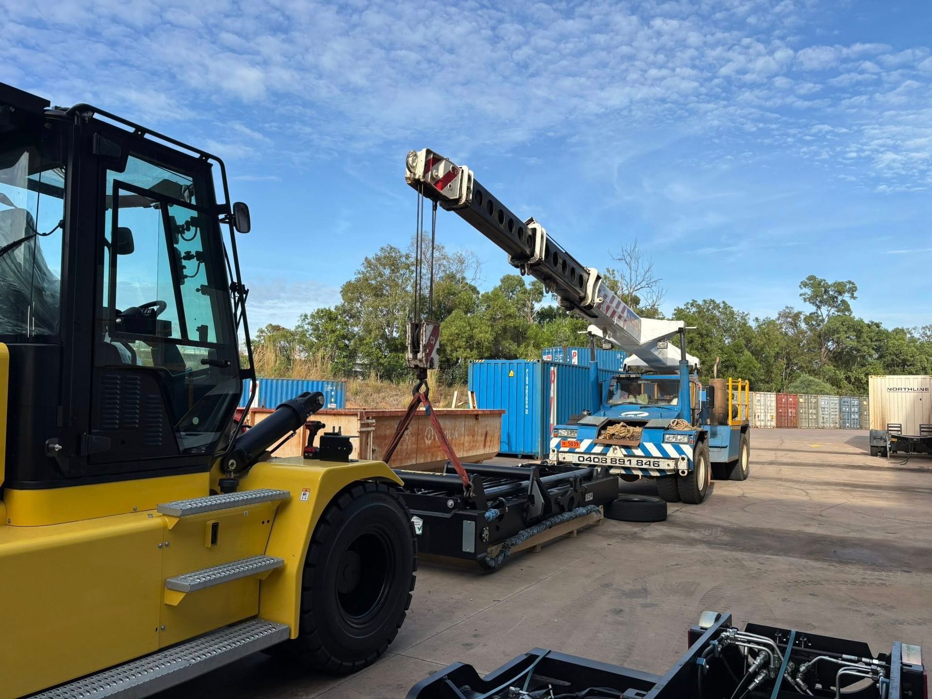 A Crane is Lifting heavy materials off the ground— Northern Franna Cranes NT in Noonamah, NT
