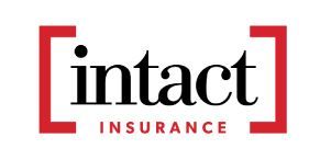 The logo for intact insurance is red and black.