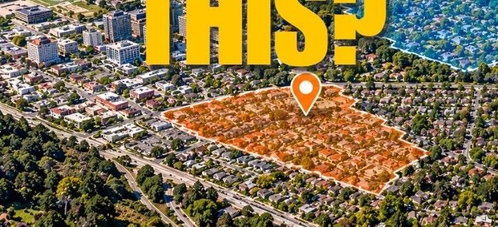 Aerial view of affordable neighborhoods on the Silicon Valley Peninsula near the bay