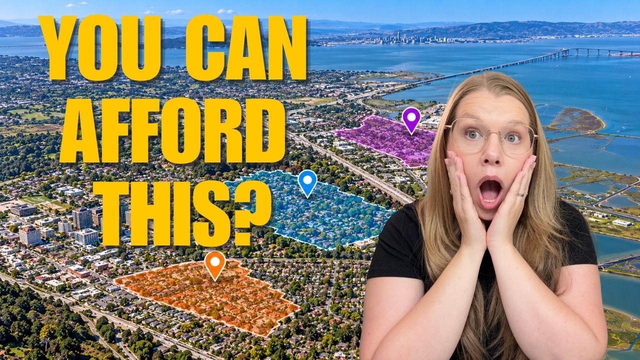 Jessica Heredia with an aerial view of affordable neighborhoods in Silicon Valley