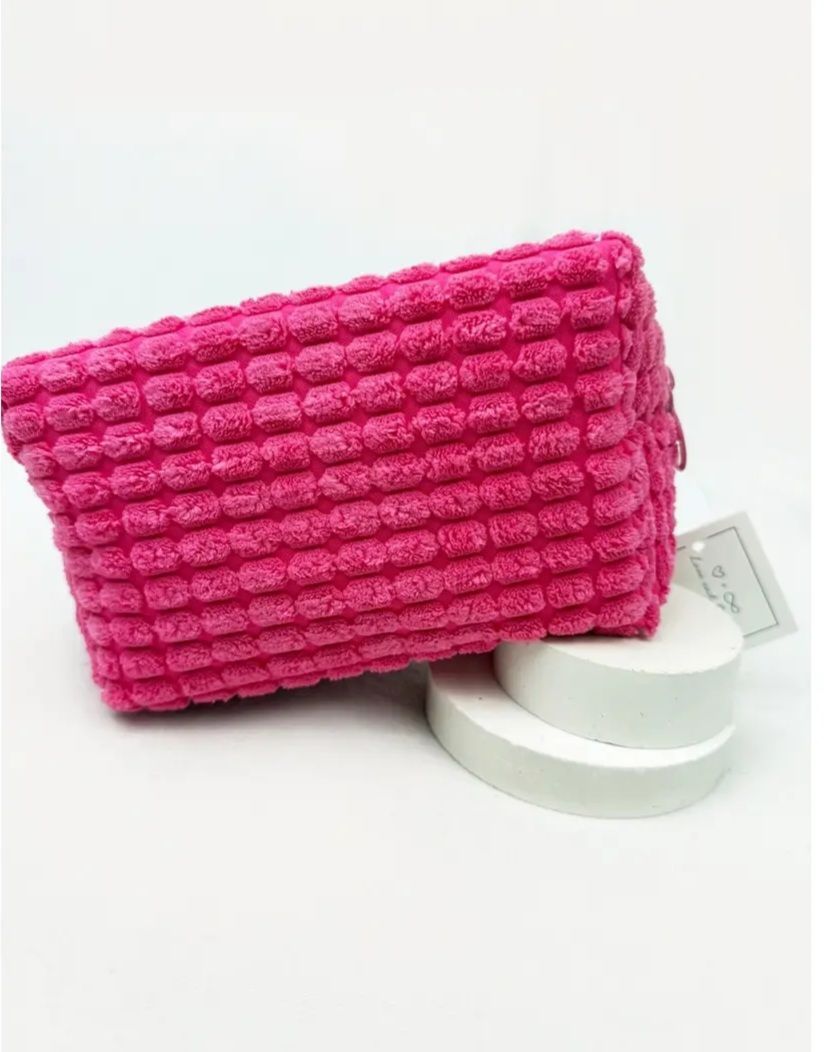 Love & Repeat Soft Puff Textured Light Weight Cosmetic Bag