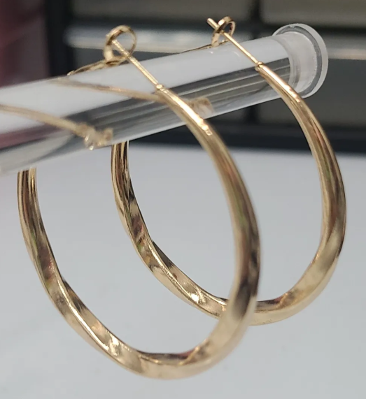Gold Twisted hoops