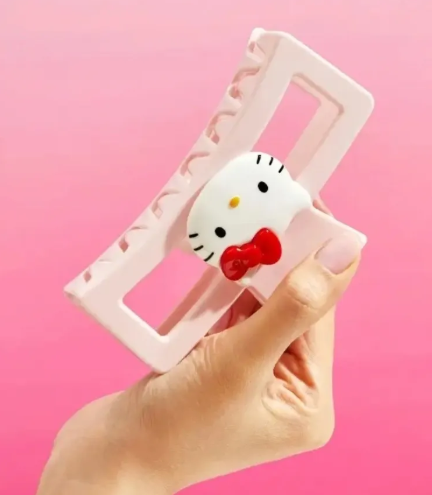 Hello Kitty Open Shape Jumbo Claw Clip Kitty Face