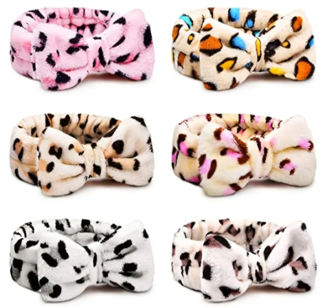 Leopard Print Spa Head Bands