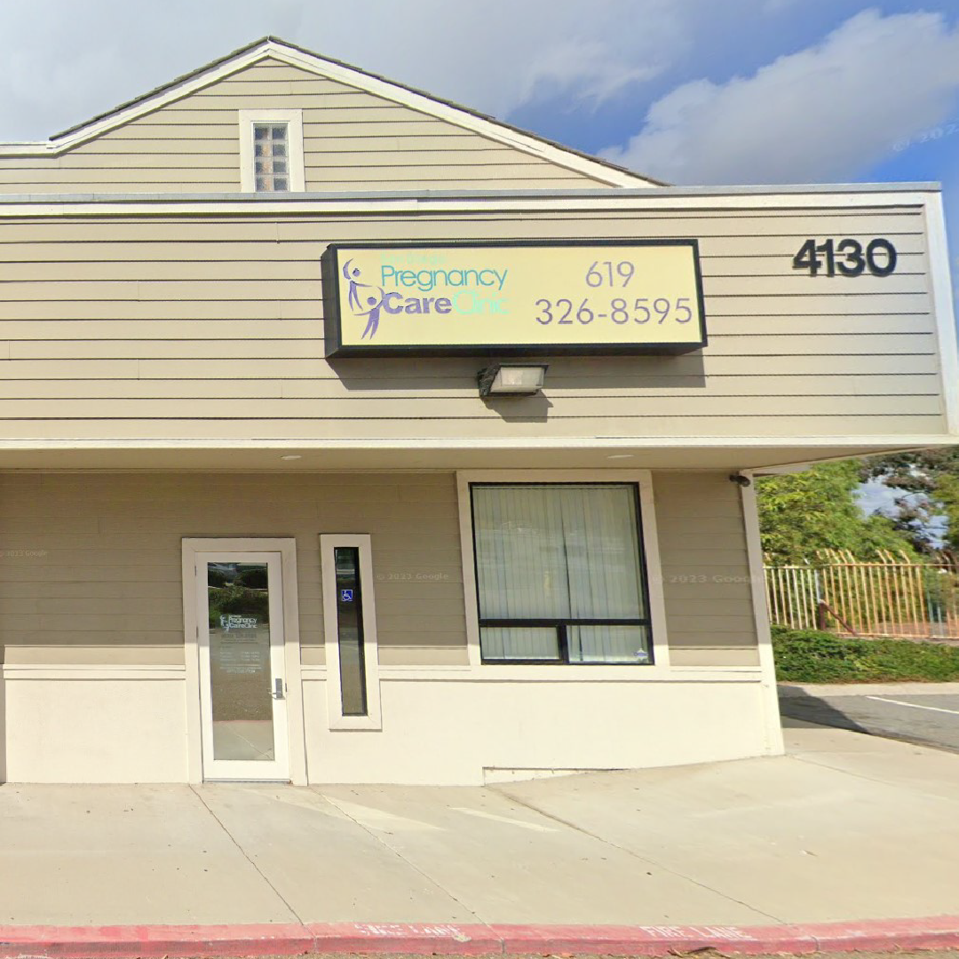 Exterior of Pregnancy Care Clinic San Diego offering free pregnancy testing and women’s health services