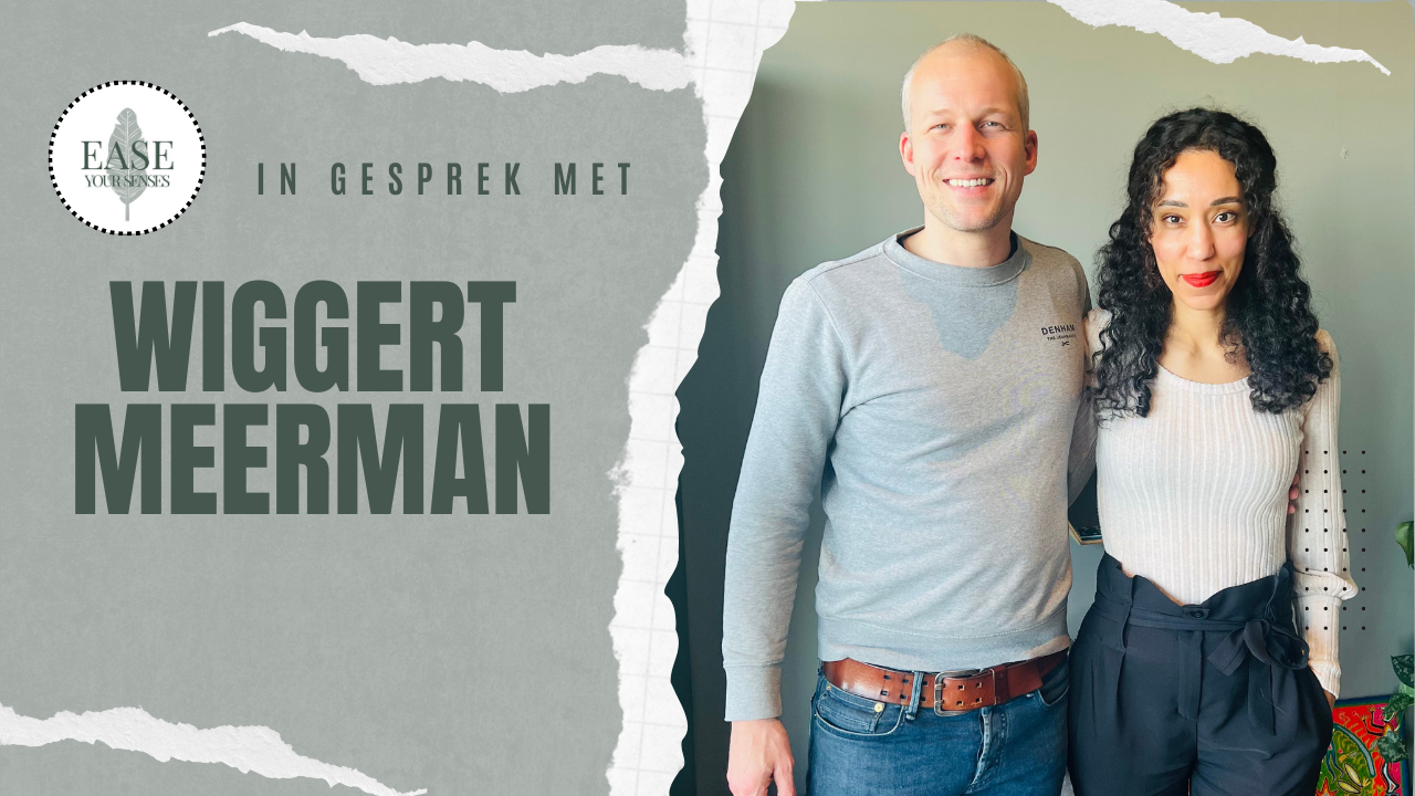 Promotieafbeelding van Wiggert Meerman met twee personen die op een achtergrond van gescheurd papier staan.