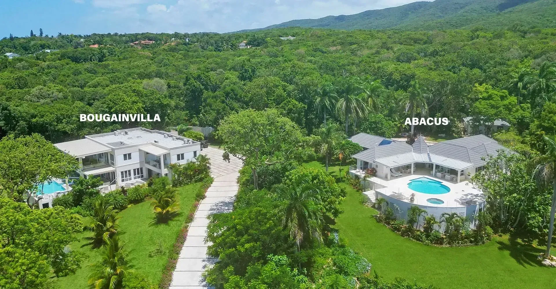 Aerial View Southern Crescent Luxury Villas in Montego Bay, Jamaica