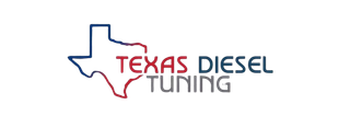 Texas Diesel Tuning logo with a red Texas outline and blue and red text on a white background