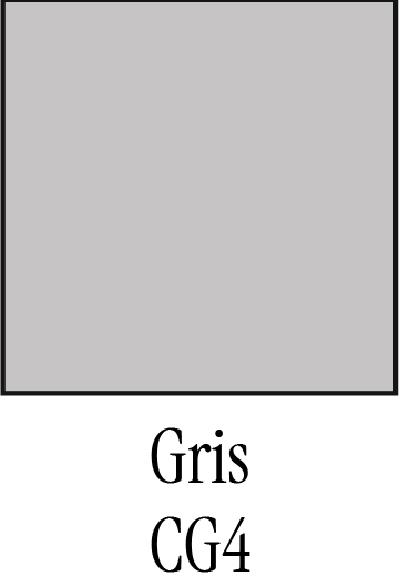 Un échantillon carré de couleur gris clair, étiqueté « Gris » et « CG4 » en dessous.