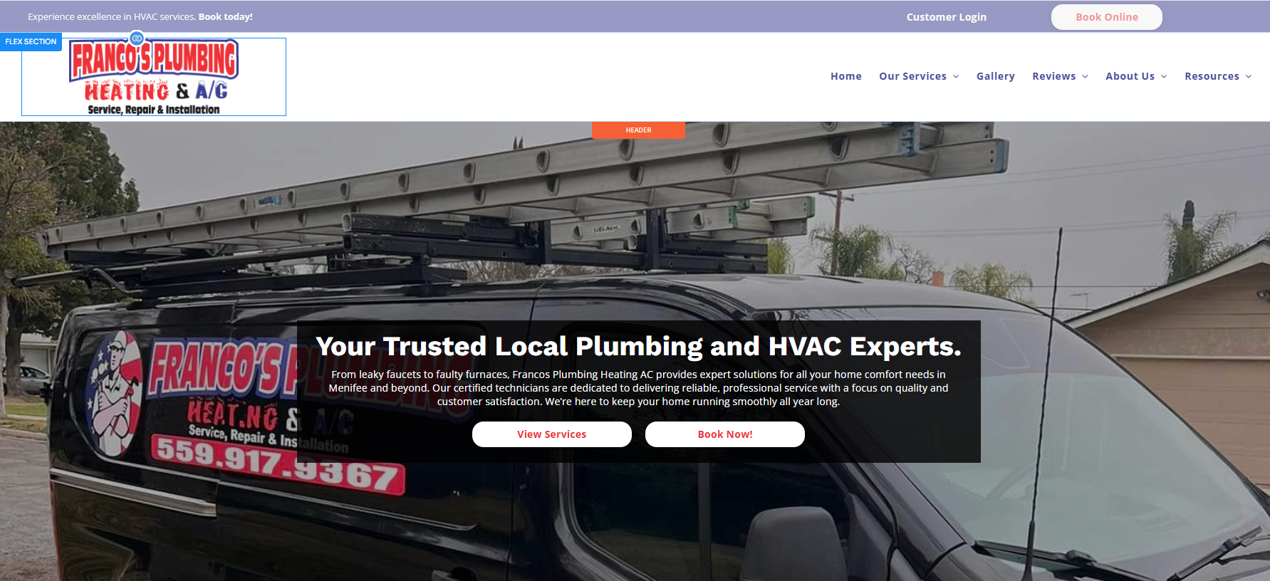 Francos Plumbing Heating & AC cover
