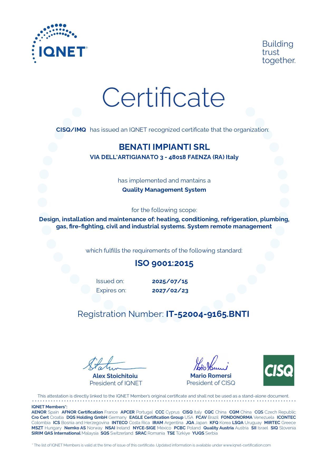 certificato