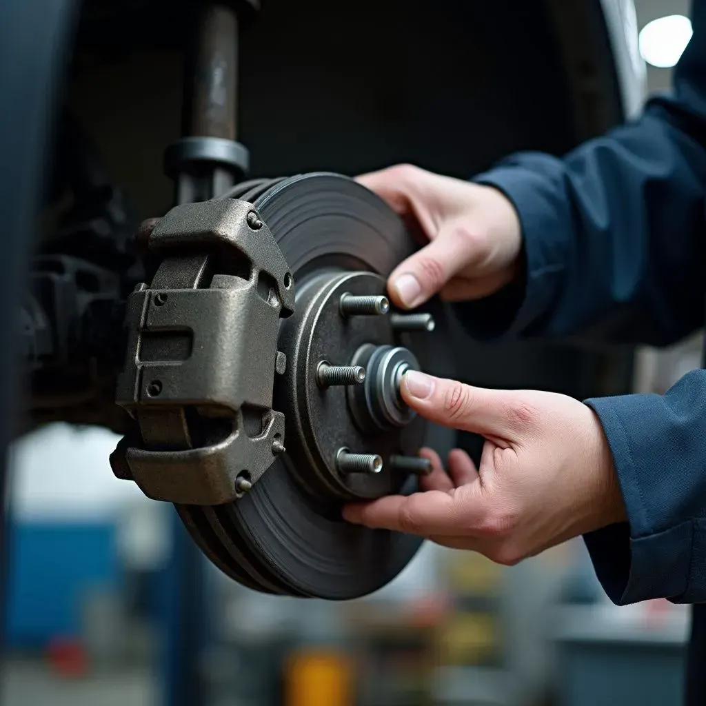 Technician performing oil change service on a vehicle at Arnold’s Auto Repair in New Brunswick NJ