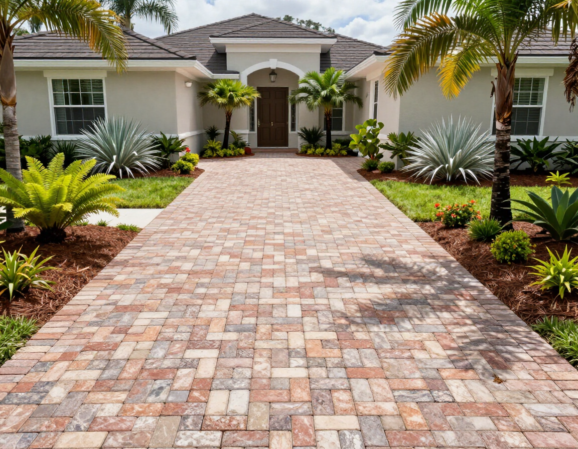 Interlocking brick paver driveway Melbourne FL