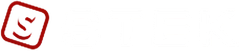 Red tilted square logo with a smiling face icon on a white background