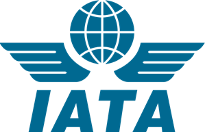 IATA 91205542 A blue logo for iata with a globe and wings