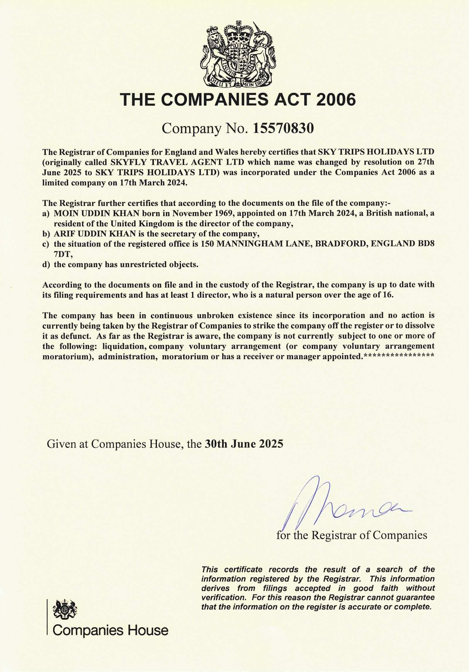 Official document titled 