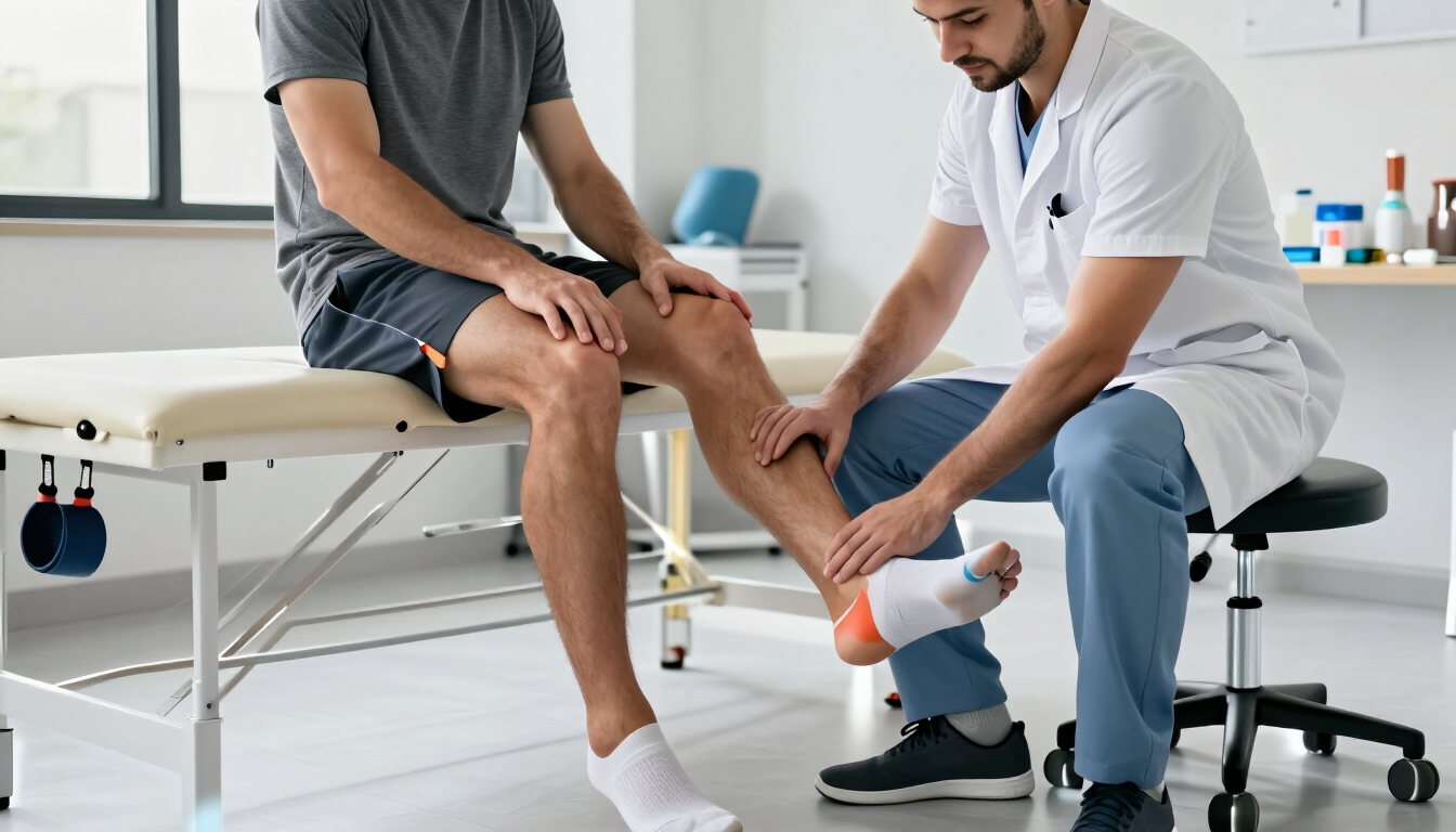 Sports medicine podiatry evaluation for foot and ankle recovery