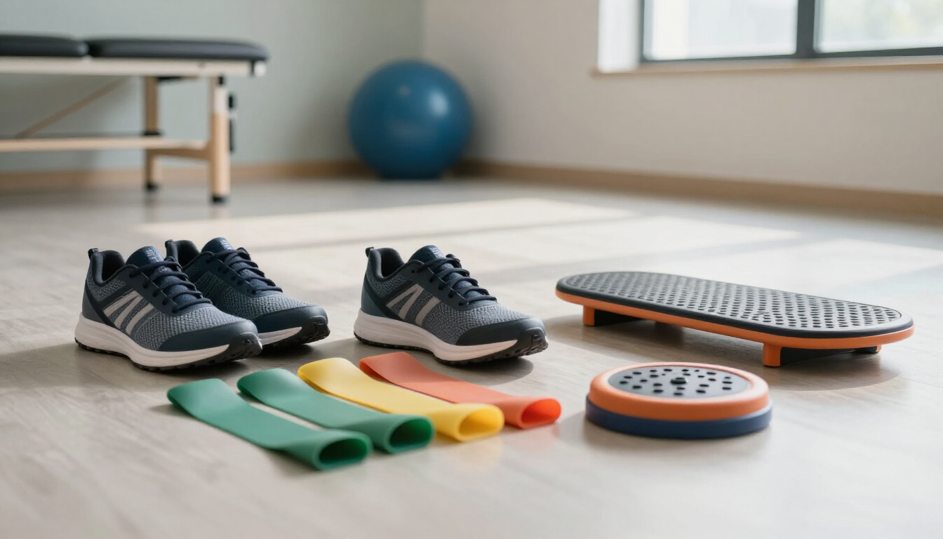 Athletic shoes and rehabilitation equipment prepared for foot injury prevention