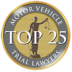 The logo for the top 25 motor vehicle trial lawyers.