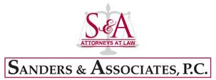 The logo for s & a attorneys at law sanders & associates p.c.