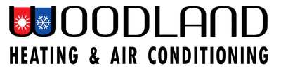 the logo for woodland heating and air conditioning