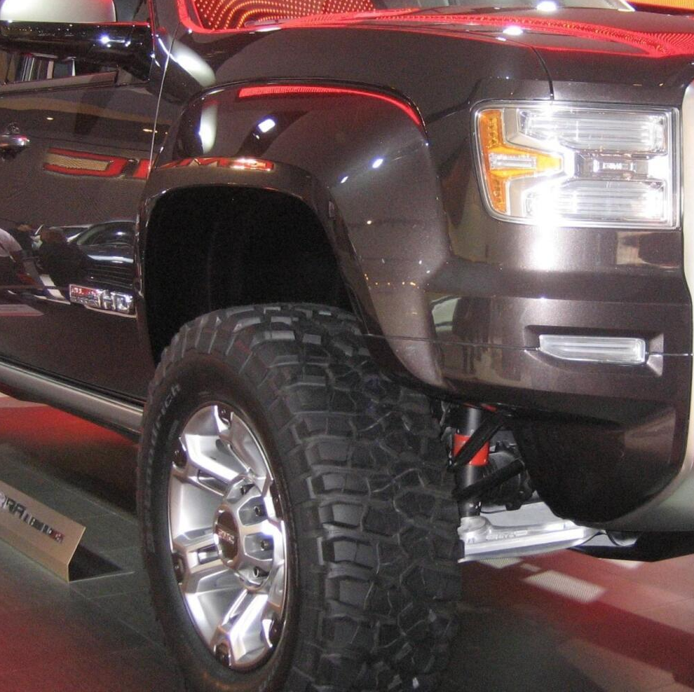 Close-up photo of a black truck's tire on display - JCR Performance, Your Partner with Tire Repairs in Sacramento, CA