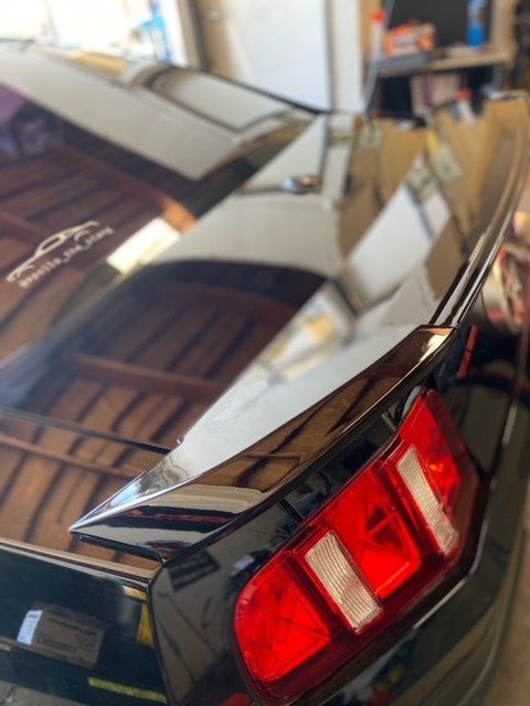 Close up of a Car Trunk Wing Spoiler