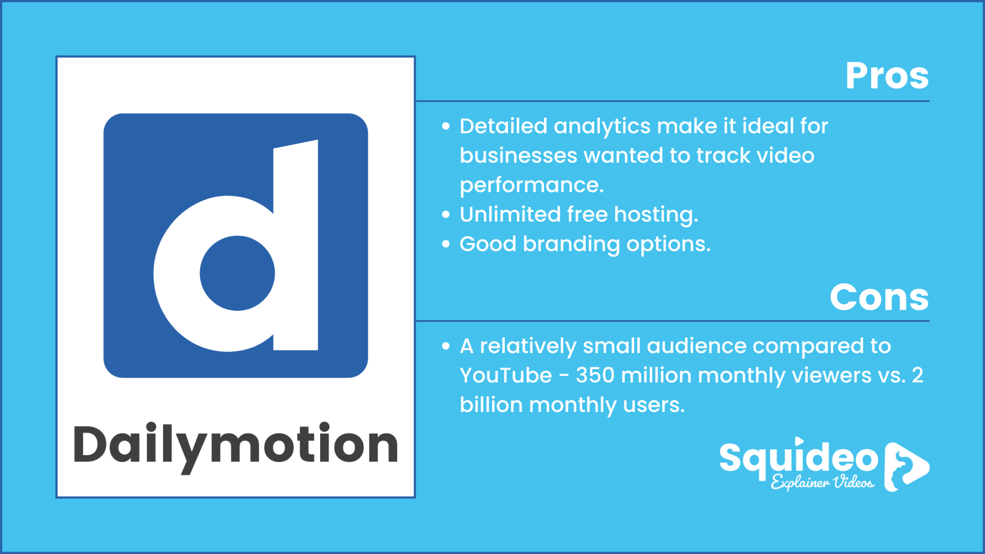 Dailymotion Video Pros and Cons