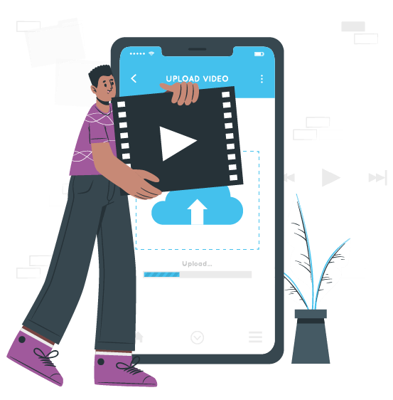 Explainer video in laptop screen