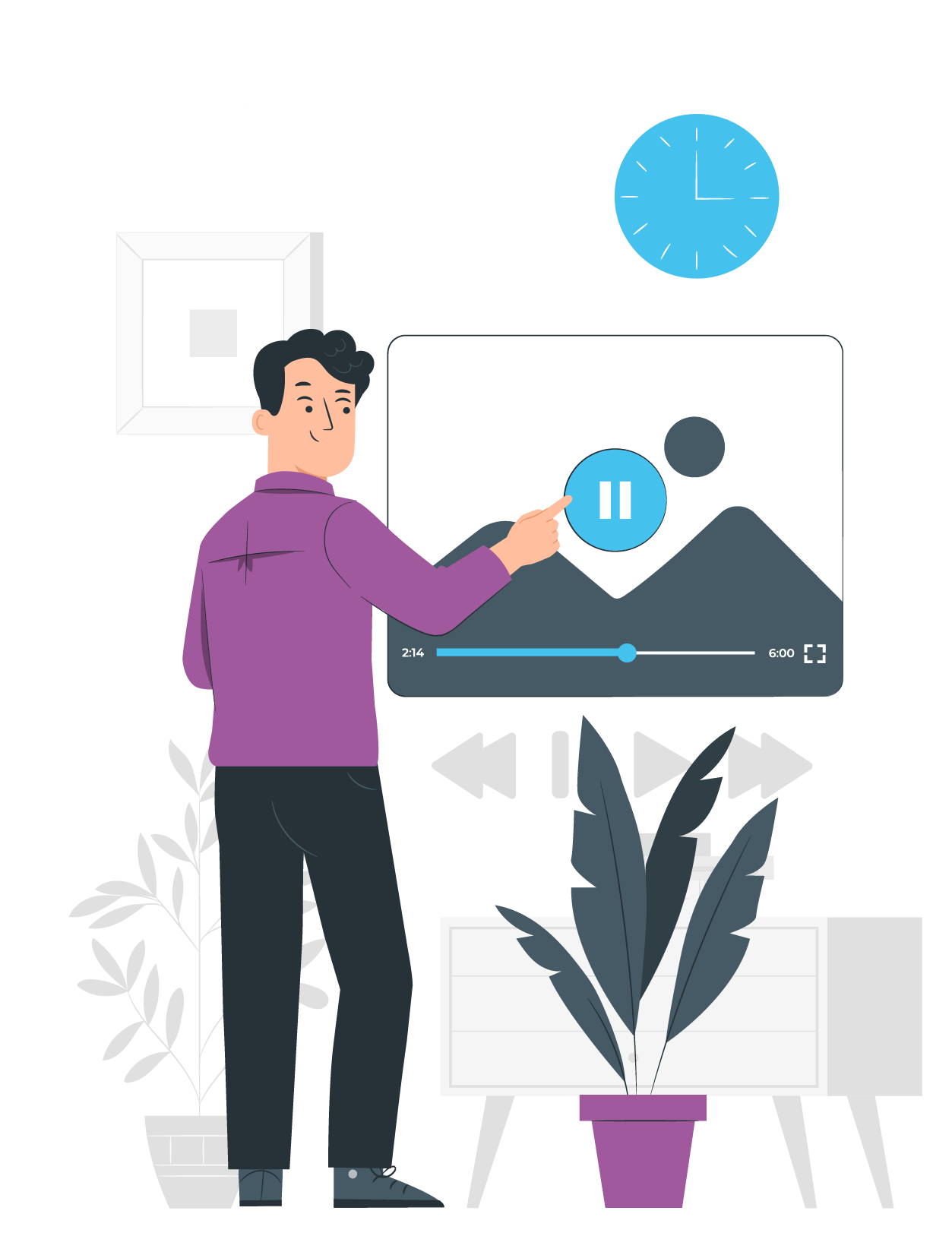 Explainer video in laptop screen