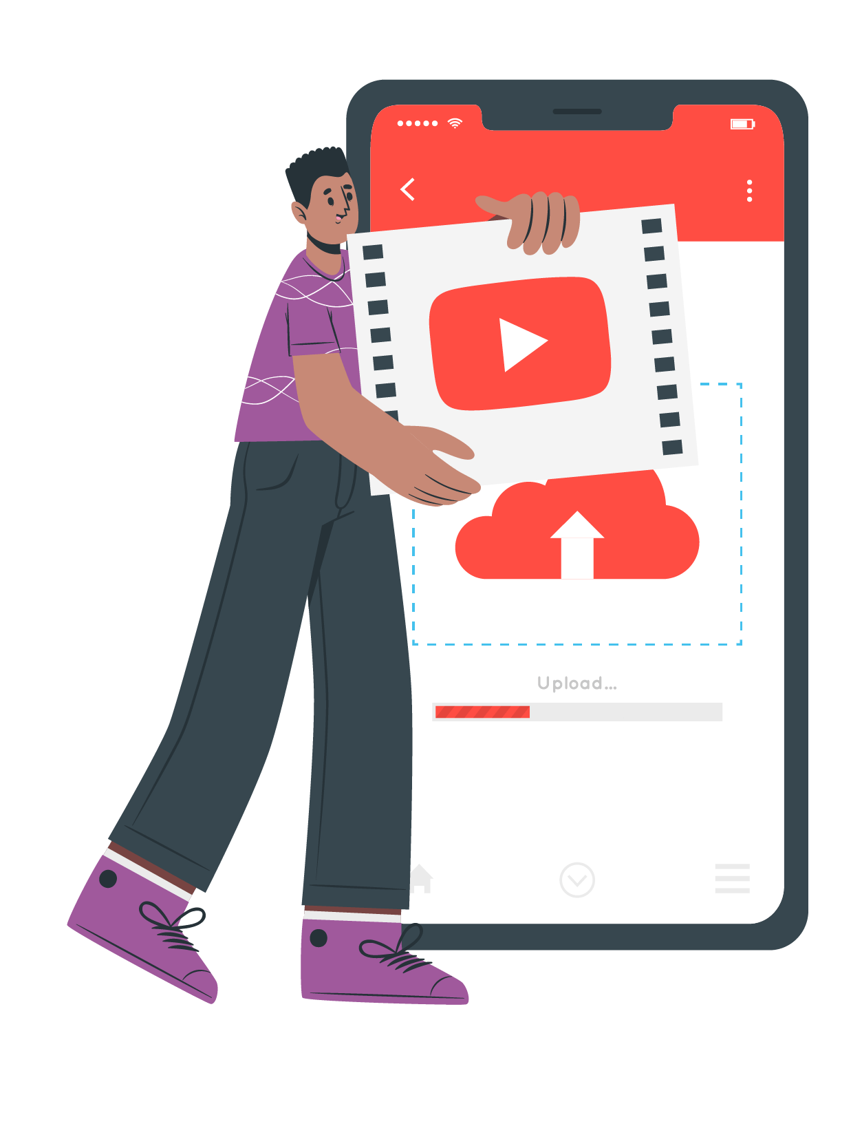 Explainer video in laptop screen