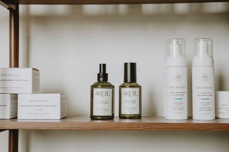 Arete product photo inside rooted alchemy hair studio