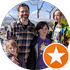 happy family with remodeled basement