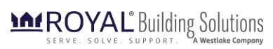 ROYAL Building Solutions logo with purple crown icon and gray tagline, “A Westlake Company”