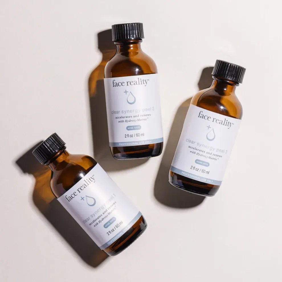 Face Reality Clear Synergy professional acne peels used in HAVEN Acne Bootcamp