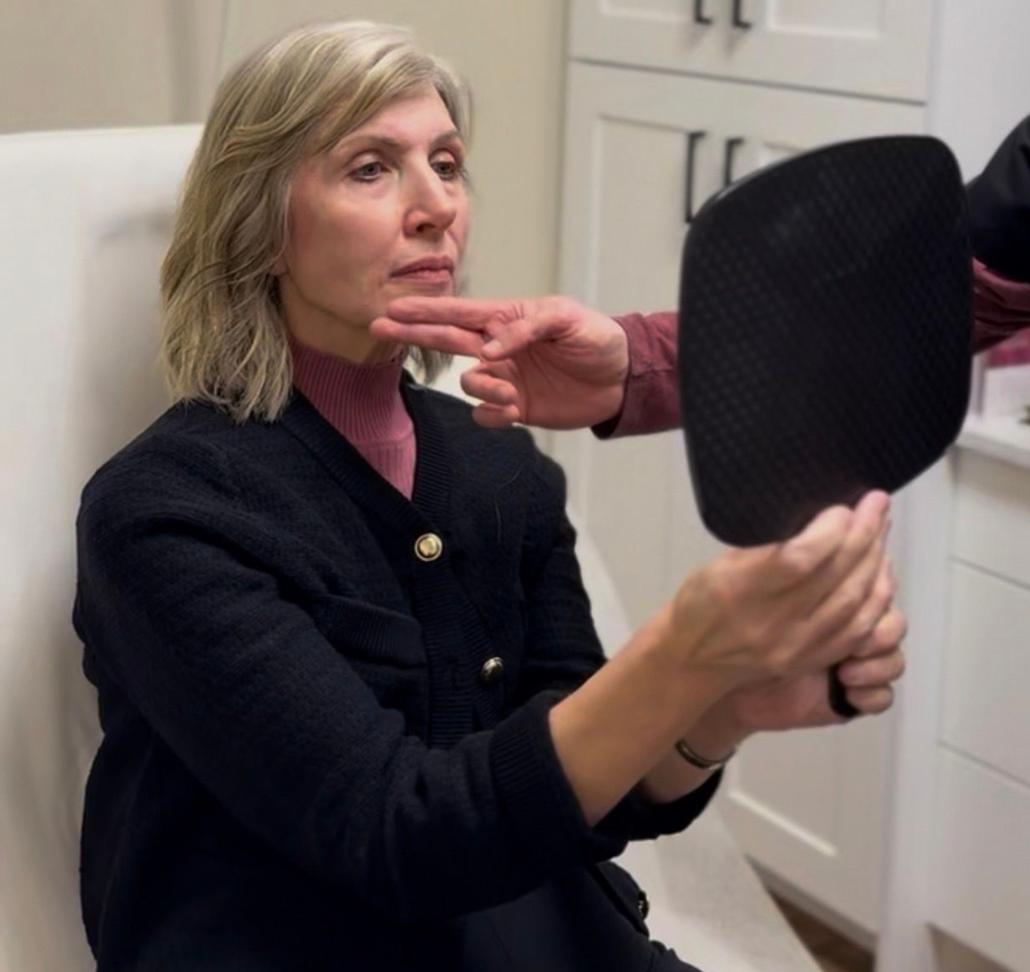 Sculptra consultation in West Point Utah showing personalized facial assessment
