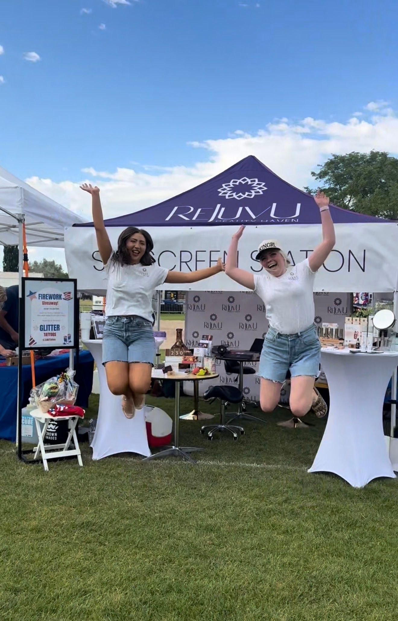 Medical spa team at community event West Point Utah