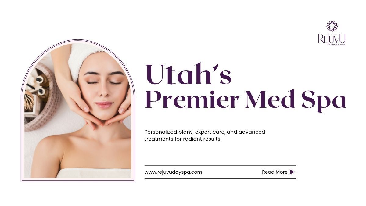 Woman receiving a facial at a med spa in Utah.