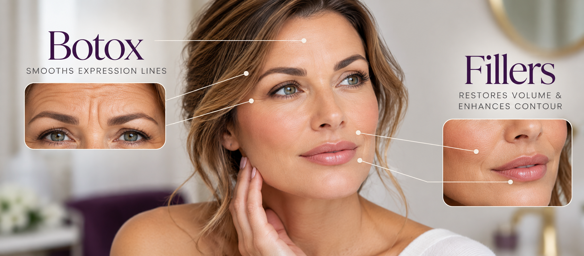 Botox vs. dermal fillers for expression lines and facial volume at ReJuvU Beauty Haven