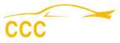 A yellow stylized car outline above the letters "CCC" in a bold, sans-serif font on a white background.