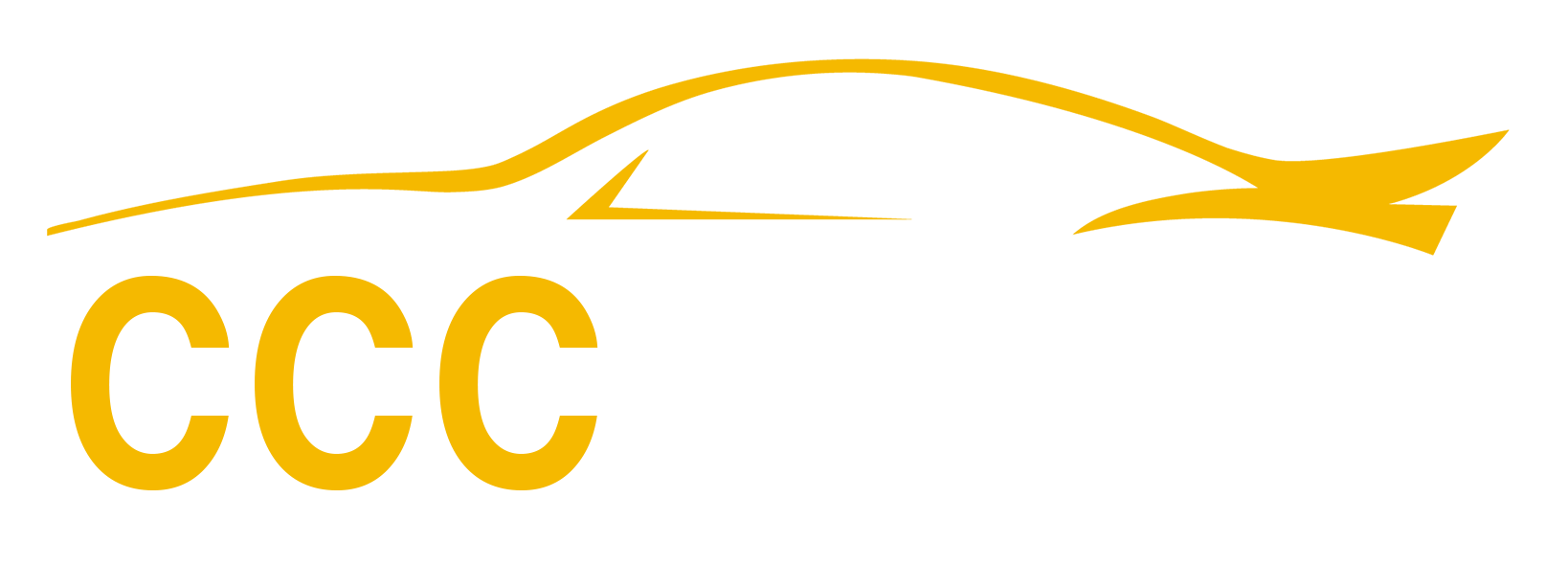 A yellow stylized car outline above the letters "CCC" in a bold, sans-serif font on a white background.