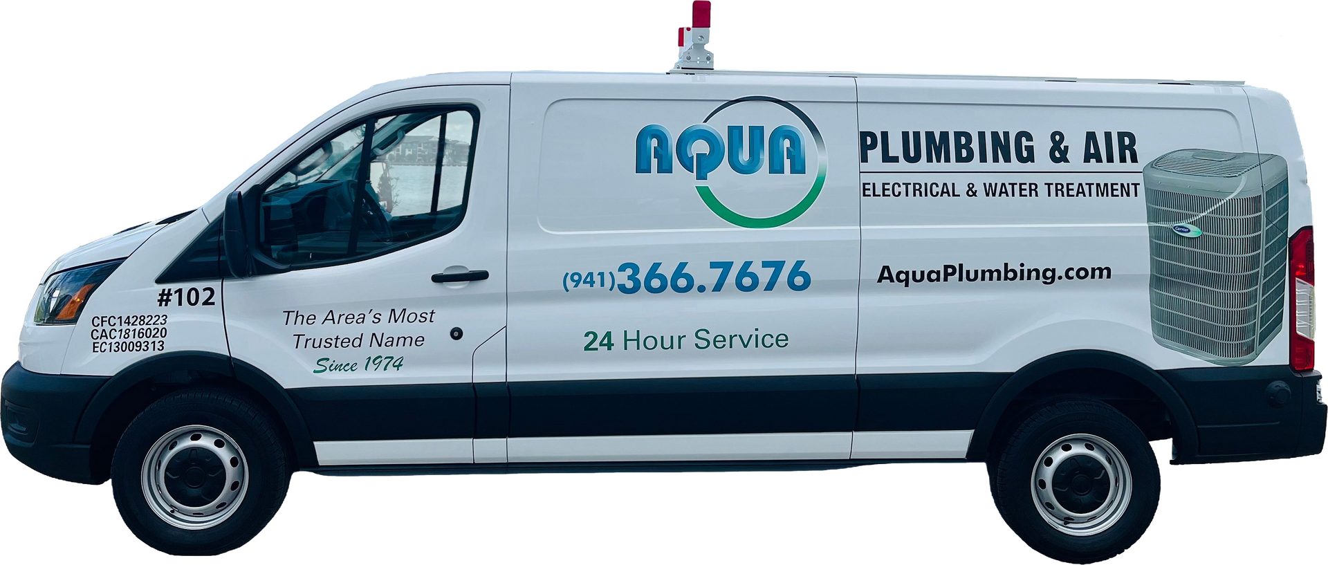 White van with