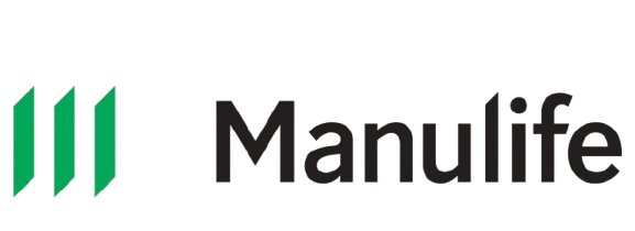 Manulife logo with green vertical bars and black wordmark