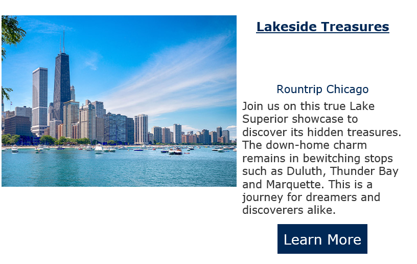 lake side treasure brochure A picture of a lakeside treasures tour in chicago