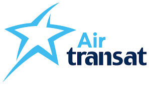 The air transat logo has a blue star on it
